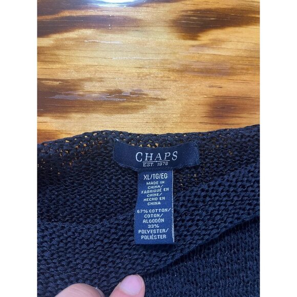 Chaps Pull Over Red White Blue Size XL Sweater 3/4 Sleeve Striped Nautical City - Picture 7 of 10